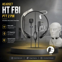 Taffware Mic Headset HT 2 Pin FBI Finger PTT UV-5R UV-B5 UV-B6 Hitam