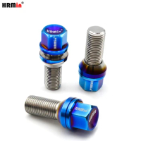 HRMin High quality M12*1.5*28mm Gr.5 titanium Conical seat free washer wheel hub bolt (16+4+1)ps for Old BMW Lotus