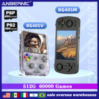 ANBERNIC RG405V RG405M Portable Handheld Game Console Android 12 4inch IPS Touch Screen PSP PS2 512G 60000games Hall Joystick