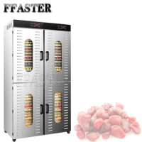 Stainless Steel Food Dried Fruit Machine 220V 80-TraysDryer For Vegetables Dried Fruit Meat Dehydrator Fruit Drying Machine