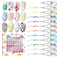 Saviland nail art pens set: 12 colors 0.5mm 3D pens quick drying acrylic paint nail art markers nail