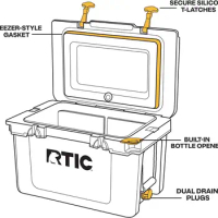 RTIC Ultra-Light 32 Quart Hard Cooler Insulated Portable Ice Chest Box for Drink, Beverage, Beach, Camping, Picnic, Fishing