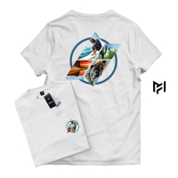 Followme - Tshirt Keren Lengan Pendek Motif Skate Sun Surf FM Style Unisex imut dicuci dengan tangan