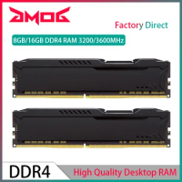 GMOG Memory RAM 8GB 16GB 3200HMz 3600HMz DDR4 Desktop Memory With Heat Sink DDR4 RAM PC DIMM Memoriam