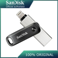 SanDisk SDIX60N USB3.0 Flash Drive Dual-Purpose Swivel 128GB 256GB Metal U Disk OTG Lightning Connector For iPhone /iPad/PC