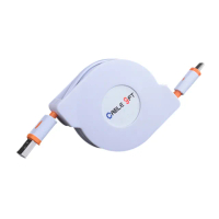 【GCOMM】強固型伸縮micro-USB 1米 快充傳輸線 溫暖橘(伸縮扁線)