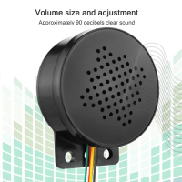 6-30V New Car Start Voice Custom 4-Channel Trigger Voice Speaker Prompter Sound Alarm Reverse Siren
