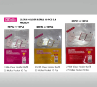 KIDARIO PP CLEAR HOLDER REFILL 10 PCS  A4 & F4 0.4 MICRON