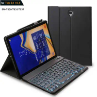 ZONFRONT Backlit Keyboard Case For Samsung Galaxy Tab S4 10.5 SMT830 T835 Case Russian Spanish עִברִית Keyboard Case Cover Funda