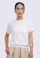 et cetera Short Sleeve Knit Top COCONUT MILK