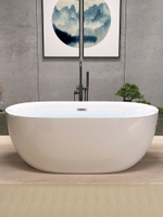亞克力家用小戶型浴缸恒溫薄邊浴缸獨立式可移動無縫一體貴妃浴缸