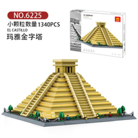 Hot Wange 6226 Neuschwanstein Castle Building Blocks Maya Pyramid Mosque Building Model Toy Decorat