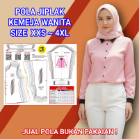 POLA JIPLAK KEMEJA WANITA | SEWING PATTERN POLA MENJAHIT