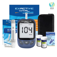 EXACTIVE VITAL เครื่องตรวจวัดระดับน้ำตาลในเลือด  เบาหวาน เซ็ตเครื่อง แผ่นตรวจ เข็มเจาะเลือด รับประกั