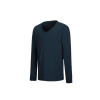 【Mountneer 山林】男 V領遠紅外線保暖衣-寶藍 32K65-80(立領/衛生衣/內衣/發熱衣)