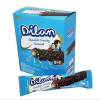 DILAN Chocolate Crunchy Caramel [1 BOX Is1 12 x 23g] - Cokelat Dilan Wafer Roll + Biskuit + Karamel 