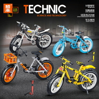 拼裝自行車摩托車模型高難度系列汽車積木益智力男孩子禮物小玩具-朵朵雜貨店
