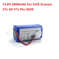 14.8V 2800mAH Rechargeable Battery for ILIFE Ecovacs V7s A6 V7s Pro X620 ILife Vacuum Cleaner Replacement Battery Accessories