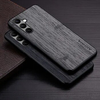 Case for Samsung Galaxy S23 FE Ultra Plus 5G funda bamboo wood pattern Leather cover Luxury coque for samsung galaxy s23 fe case