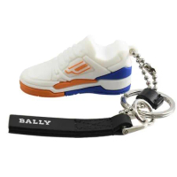 BALLY 6301271 BALLY CHAMPION球鞋造型鑰匙圈吊飾.白