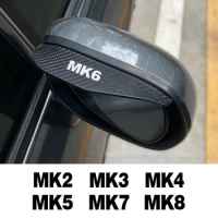 Car Rearview Mirror Rain Eyebrow Visor Sticker Auto Accessories For VW Volkswagen Golf 6 7 5 4 3 2 8 MK4 MK6 MK7 MK5 MK3 MK2 MK8