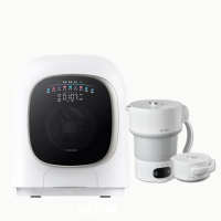 【Roborock 石頭科技】不含安裝 柔衣公主 M1 Pure 滾筒洗衣機+雙電壓旅行摺疊電熱水壺/快煮壺/電水壺