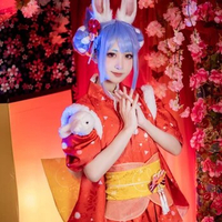 [Customized] Anime Hololive VTuber Usada Pekora Kimono Lolita Dress Party Cosplay Costume Halloween Women Free Shipping 2021 New