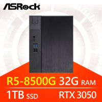 華擎系列【小越女劍】R5-8500G六核 RTX3050 小型電腦(32G/1T SSD)《Meet X600》