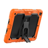 Tablet Pc Shockproof Sturdy Silicone Case for iPad 9/8/7Th 10.2 Inch 2021-2019 Case(Orange)