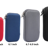 4.7"~7.2" inch Neoprene Pouch Bag Sleeve Case For Asus ROG Phone II ZS660KL Cover ROG Phone 2 rog2 zipper card slot phone bags