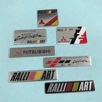 Suitable for Mitsubishi ASX Wing Lanser Diamond modified car sticker RALLI ART metal nameplate aluminum label auto parts