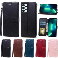 Magnetic Leather Phone Case For Samsung Galaxy A32 Cover SM-A325F Protective Fundas For Samsung A32 A 32 5G A326B Coque Bumper