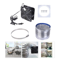 Smoke Absorber Fumes Extractor Fan Pipe Duct Exhuast Fan Ventilation Fan Soldering Iron Smoke Cleaner with Switches Cable
