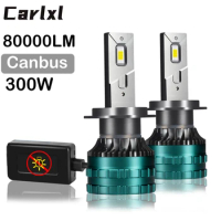 Canbus H1 H4 H7 LED Canbus H8 H11 9005 HB3 9006 HB4 9012 Hir2 Turbo Led Headlight Bulb 300W 80000LM 12V 6000K Auto Lamp Kit