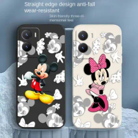 Cute Mickey Minnie Mouse Phone Case For VIVO Y16 Y20 Y21 Y22 Y27 Y31 Y33S Y55 Y35 Y53S Y66 Y76 Y77 Y93 Case Funda Shell Capa