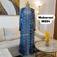 Dress Maharani M094 outer rompi lepas brokat mewah dan elegan cocok untuk pesta dan acara formal lai