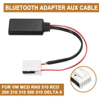 Car Electronics Accessories For VW MCD RNS 510 RCD 200 210 310 500 510 Delta 6 bluetooth Audio Adapter Cable