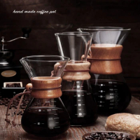 Glass Coffee Pot Coffee Set Hand Brewed Coffee Pot Household Drip Coffee Funnel Filter Cup Hand Brewed Sharing Pot