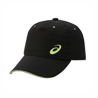 Asics Cap [3013A987-001] 跑帽 運動 路跑 馬拉松 反光 戶外 遮陽 登山 帽子 亞瑟士 黑綠