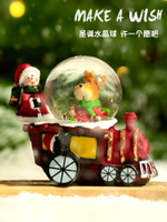 圣誕老人雪人水晶球雪花玻璃球擺件圣誕節裝飾品兒童禮物小禮品