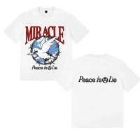 Motif Miracle Mates - Peace Is A Lie White Oversized T Shirt I Kaos Pria/Wanita I Heavy MILK SILK ka