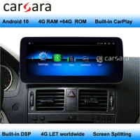 Android 10 Screen for Mercedes W205 W204 Facelift Entertainment System Dashboard Display Tablet Upgrade Bulit in CarPlay