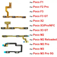 ON OFF Power Key Volume Side Button Ribbon Flex Cable For Xiaomi Poco F1 F2 F3 X2 X3 NFC GT M2 Reloaded M3 Pro 5G Repair Parts
