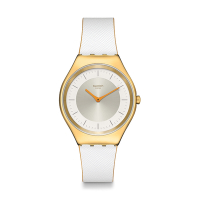 Swatch Skin Irony 超薄金屬系列手錶 PEARL GLEAM (38mm) 男錶 女錶 瑞士錶 錶