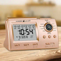 Azan Alarm Clock Temperature for Home Decor Backlight Function Snooze Muslim