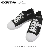 【oris 帆船鞋】MIRA透氣織布輕量休閒鞋-黑-W08129T01(真皮/手工/百搭休閒鞋)