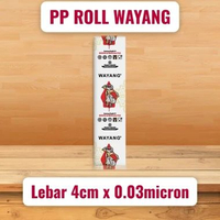 isi 500gram PLASTIK PP ROLL 4cm - 15cm bening panjang tanpa pemutus bumbu bungkus kertas kado payung