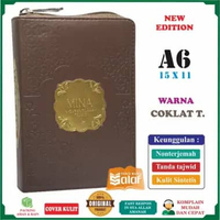 Syamil Quran Al-Quran Mina A6 Jaket COKLAT TUA Nonterjemah Tajwid Warna Kulit Sintetis Alquran Musha