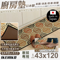 【IKEHIKO】日本製天然藺草納維亞廚房地墊43x120cm(天然墊 草墊 藺草墊 地墊 踏墊/11265237S1)