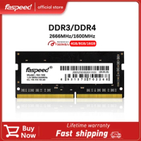 1/10Pcs Faspeed Memoria Ram DDR4 DDR3 16GB 8GB 4GB 3200 2666 2400 1600 1333 MHz Laptop SODIMM lnternal Memory Rams For Notebook